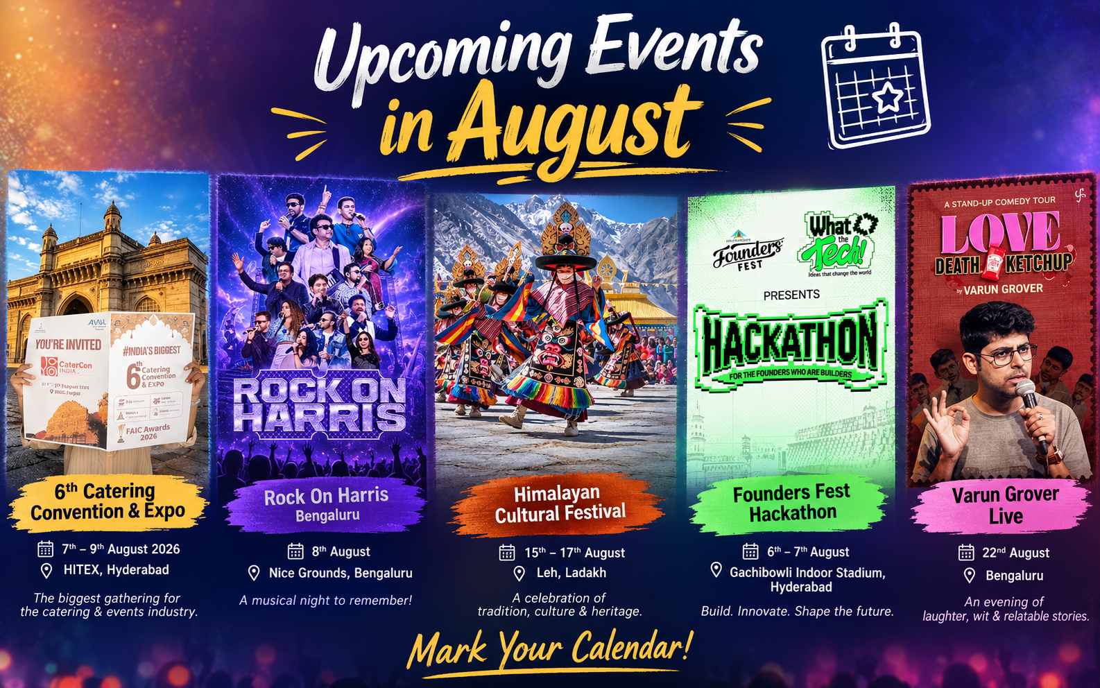 Upcoming Events in August