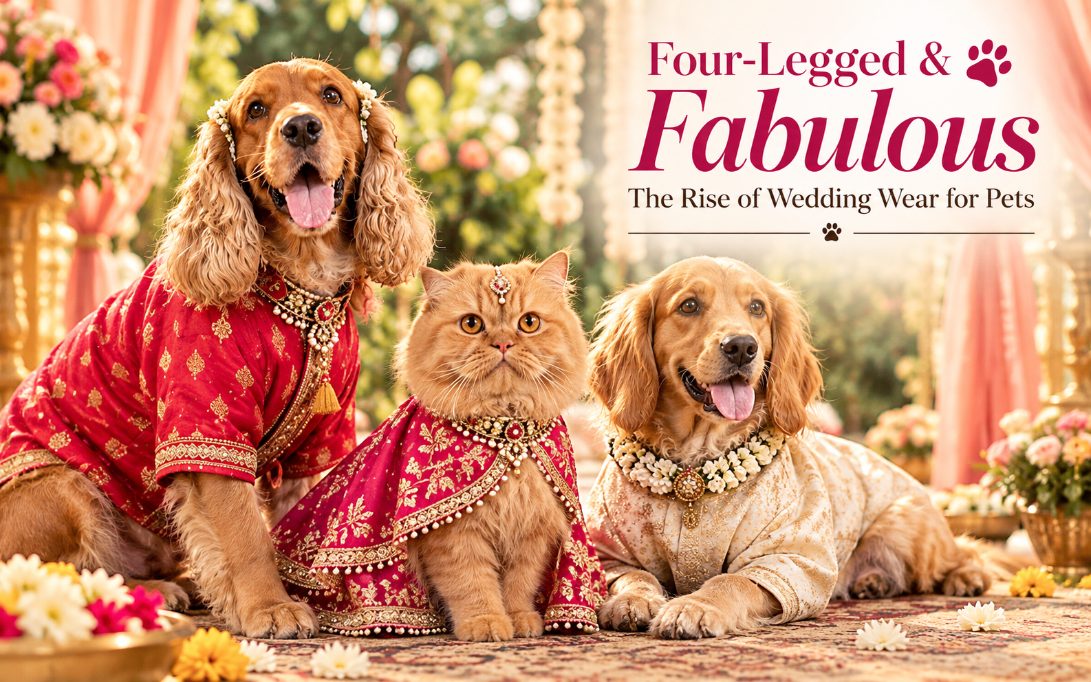 Pet Wedding Wear in India: Stylish Sherwanis & Accessories for Pets