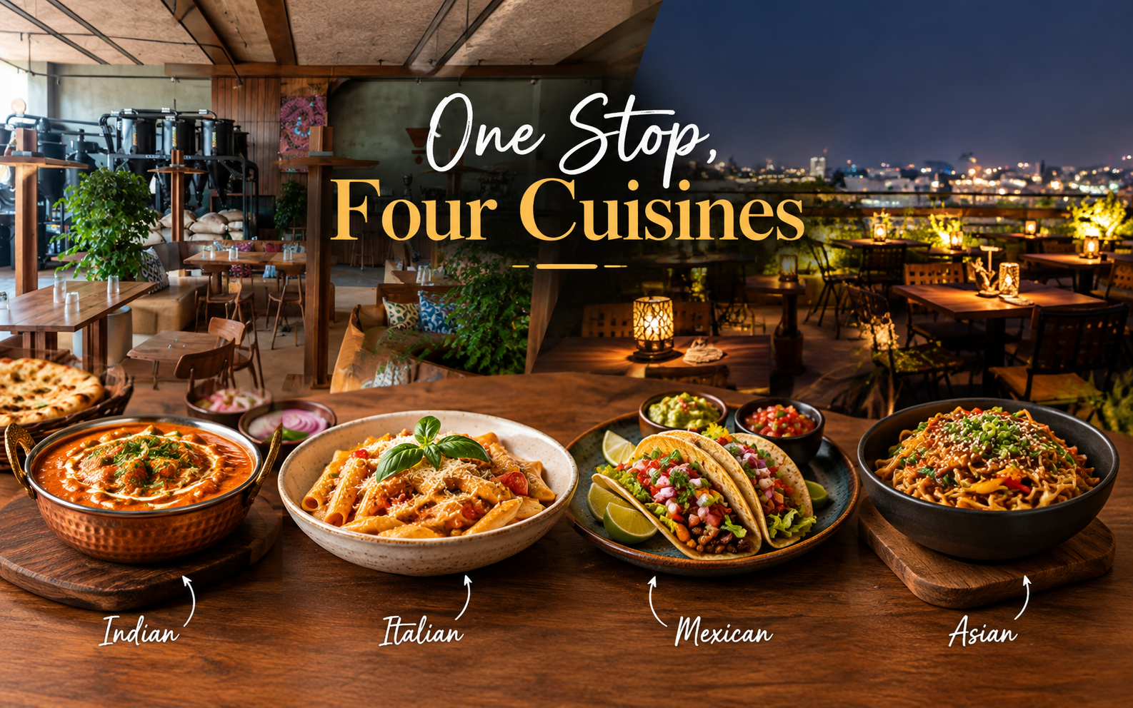 One Stop, Four Cuisines
