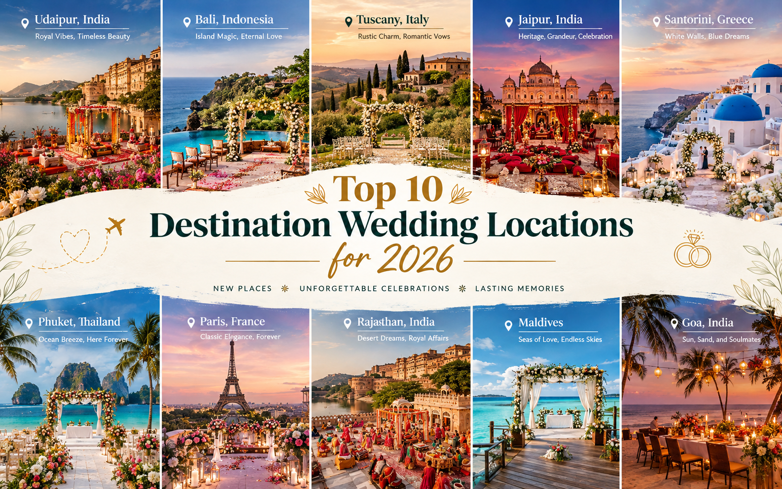 Top 10 Destination Wedding Locations for 2026